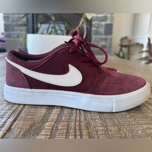 Nike Kids Maroon and White Sneakers